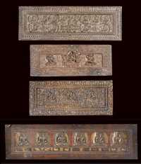 14th-16th Century Four Tibetan wooden manuscript covers